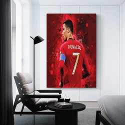 Cristiano Ronaldo Peinture sur toile sans cadre, impressions posters art mural pour déco maison chambre bureau