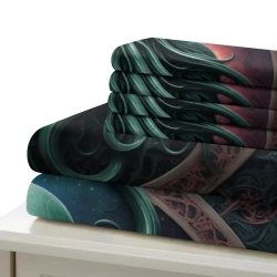 Mythe de l'horreur Cthulhu Housse de Couette Imprimée 3D Douce 3 Pièces Literie Garçons Filles