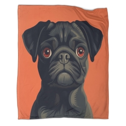 French Bouledogue Plaid en Polaire Imprimé 3D Couverture Douce Confortable pour Canapé Lit Bureau