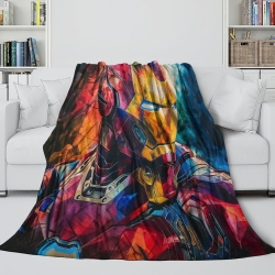 Avengers Iron Man 3D Gedruckte Fleece-Decke Weiche Gemütliche Decke für Sofa Bett Büro