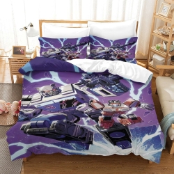 Transformers Autobots Housse de Couette Imprimée 3D Douce 3 Pièces Literie Garçons Filles