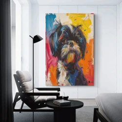 Shih Tzu Pintura en lienzo sin marco, impresiones de pósters arte pared para decoración hogar dormitorio oficina