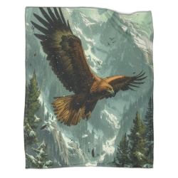 Aigle Plaid en Polaire Imprimé 3D Couverture Douce Confortable pour Canapé Lit Bureau
