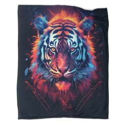 Tigre Coperta in Pile Stampata 3D Morbida e Confortevole per Divano Letto Ufficio