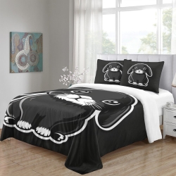Lapin Housse de Couette Imprimée 3D Douce 3 Pièces Literie Garçons Filles
