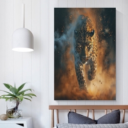 Léopard Peinture sur toile sans cadre, impressions posters art mural pour déco maison chambre bureau