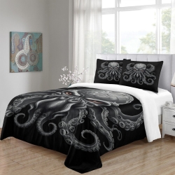 Mythe de l'horreur Cthulhu Housse de Couette Imprimée 3D Douce 3 Pièces Literie Garçons Filles