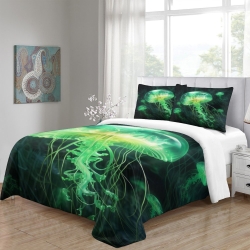 Méduse Housse de Couette Imprimée 3D Douce 3 Pièces Literie Garçons Filles