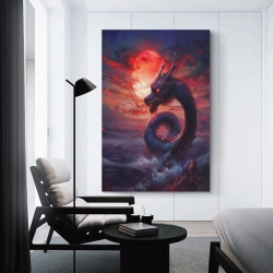 maléfique Dragon Peinture sur toile sans cadre, impressions posters art mural pour déco maison chambre bureau