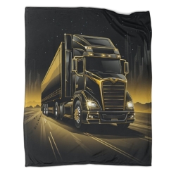Gros camion Plaid en Polaire Imprimé 3D Couverture Douce Confortable pour Canapé Lit Bureau