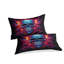 Crâne Housse de Couette Imprimée 3D Douce 3 Pièces Literie Garçons Filles