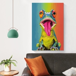 Grenouille Peinture sur toile sans cadre, impressions posters art mural pour déco maison chambre bureau