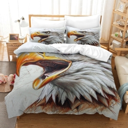 Aigle Housse de Couette Imprimée 3D Douce 3 Pièces Literie Garçons Filles