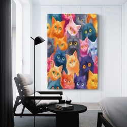 Chat Peinture sur toile sans cadre, impressions posters art mural pour déco maison chambre bureau