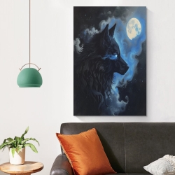 Loup Peinture sur toile sans cadre, impressions posters art mural pour déco maison chambre bureau