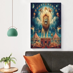 Lion Peinture sur toile sans cadre, impressions posters art mural pour déco maison chambre bureau