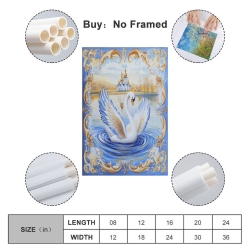 Cygne Peinture sur toile sans cadre, impressions posters art mural pour déco maison chambre bureau