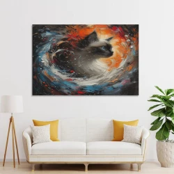 Katze Unrahmtes Leinwandbild, Wandkunst-Poster-Drucke für Zuhause, Schlafzimmer, Büro Dekoration