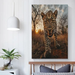 Léopard Peinture sur toile sans cadre, impressions posters art mural pour déco maison chambre bureau