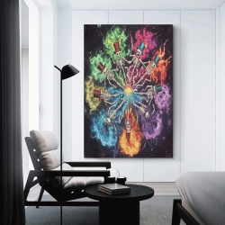Crâne Peinture sur toile sans cadre, impressions posters art mural pour déco maison chambre bureau