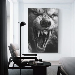 Loup Peinture sur toile sans cadre, impressions posters art mural pour déco maison chambre bureau