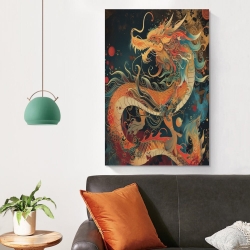 Dragon Peinture sur toile sans cadre, impressions posters art mural pour déco maison chambre bureau