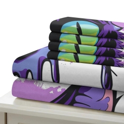 Chat Housse de Couette Imprimée 3D Douce 3 Pièces Literie Garçons Filles