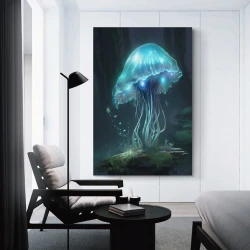 Méduse Peinture sur toile sans cadre, impressions posters art mural pour déco maison chambre bureau