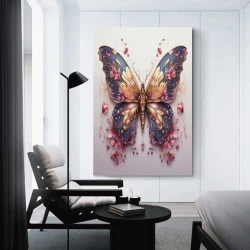 Papillon Peinture sur toile sans cadre, impressions posters art mural pour déco maison chambre bureau