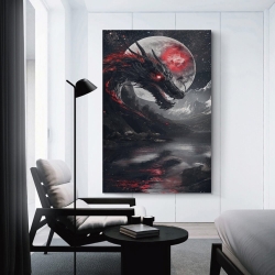 Dragon Peinture sur toile sans cadre, impressions posters art mural pour déco maison chambre bureau