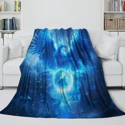 Phénix Plaid en Polaire Imprimé 3D Couverture Douce Confortable pour Canapé Lit Bureau