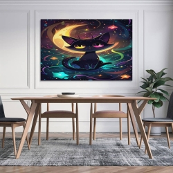 Chat Peinture sur toile sans cadre, impressions posters art mural pour déco maison chambre bureau