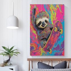 Paresseux Peinture sur toile sans cadre, impressions posters art mural pour déco maison chambre bureau