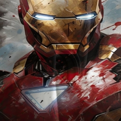 Avengers Iron Man Housse de Couette Imprimée 3D Douce 3 Pièces Literie Garçons Filles