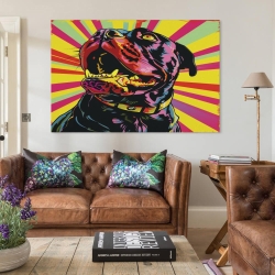 Rottweiler Chien Peinture sur toile sans cadre, impressions posters art mural pour déco maison chambre bureau