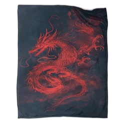 Drache 3D Gedruckte Fleece-Decke Weiche Gemütliche Decke für Sofa Bett Büro