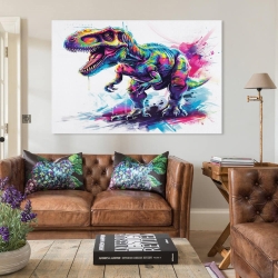 Dinosaure Peinture sur toile sans cadre, impressions posters art mural pour déco maison chambre bureau