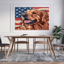 Golden Retriever Pittura su tela senza cornice, stampe di poster arte murale per arredo casa camera ufficio