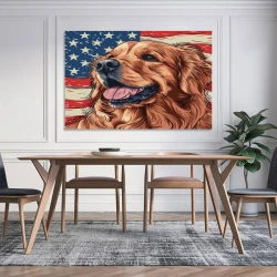 Golden Retriever Peinture sur toile sans cadre, impressions posters art mural pour déco maison chambre bureau