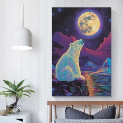 Ours polaire Peinture sur toile sans cadre, impressions posters art mural pour déco maison chambre bureau