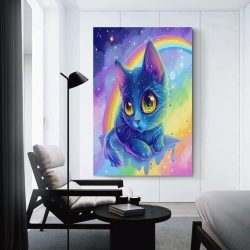 Cute Chat Peinture sur toile sans cadre, impressions posters art mural pour déco maison chambre bureau