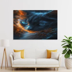 Chat Peinture sur toile sans cadre, impressions posters art mural pour déco maison chambre bureau