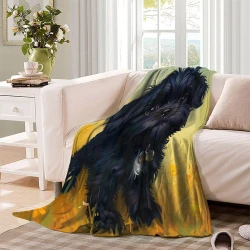 Yorkshire Terrier Coperta in Pile Stampata 3D Morbida e Confortevole per Divano Letto Ufficio