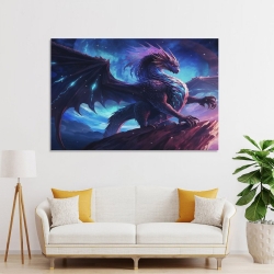 occidentale Drago Pittura su tela senza cornice, stampe di poster arte murale per arredo casa camera ufficio