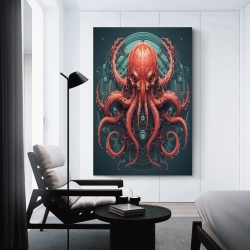 Pieuvre Peinture sur toile sans cadre, impressions posters art mural pour déco maison chambre bureau