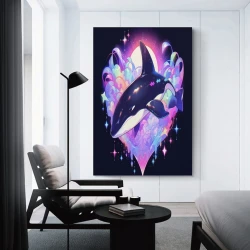 Orca Pittura su tela senza cornice, stampe di poster arte murale per arredo casa camera ufficio