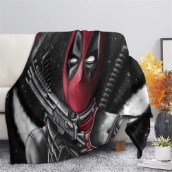 Marvel Deadpool Plaid en Polaire Imprimé 3D Couverture Douce Confortable pour Canapé Lit Bureau