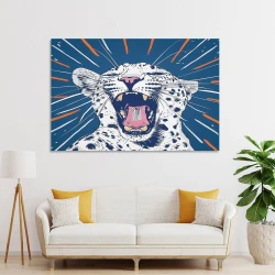 Léopard Peinture sur toile sans cadre, impressions posters art mural pour déco maison chambre bureau