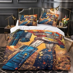 Transformers Optimus Prime Housse de Couette Imprimée 3D Douce 3 Pièces Literie Garçons Filles