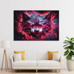 Loup Peinture sur toile sans cadre, impressions posters art mural pour déco maison chambre bureau